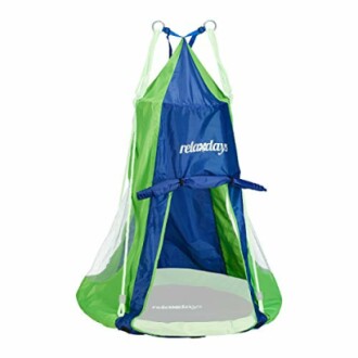 Blauwe en groene hangtent voor kinderen