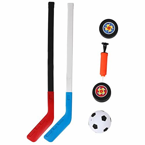 Hockey- en voetbalset voor kinderen met sticks en ballen.