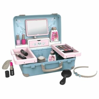 Speelgoed make-up set voor kinderen met borstels en accessoires.