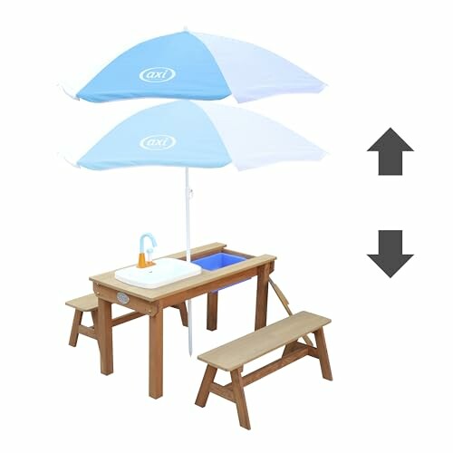 Kindertafel met parasol voor buiten