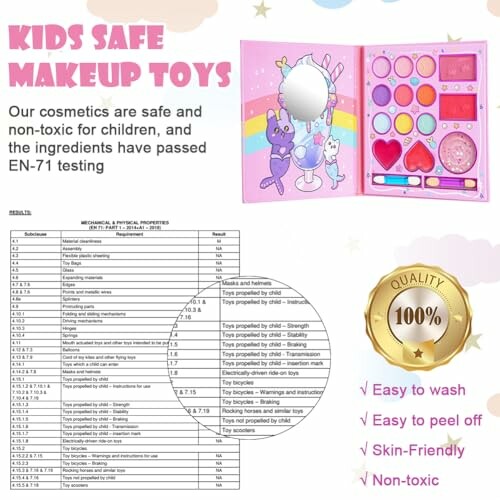 Veilige make-up speelgoedset voor kinderen met testcertificaat