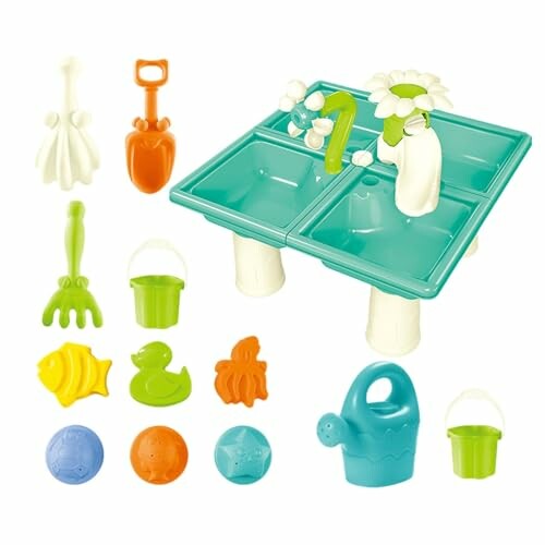 Kinderspeelgoed set met zand- en waterbakken en accessoires