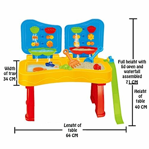 Kindertafel voor zand- en waterspel met accessoires