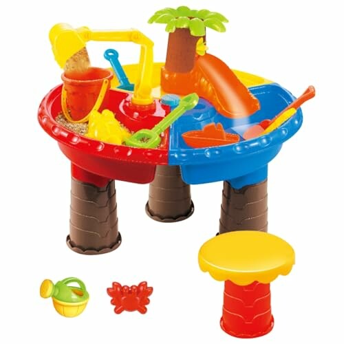 Kindertafel met zand- en wateraccessoires