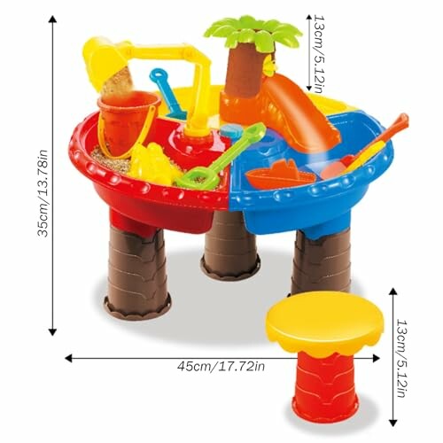 Kinderspeeltafel met zand en water speelmogelijkheden