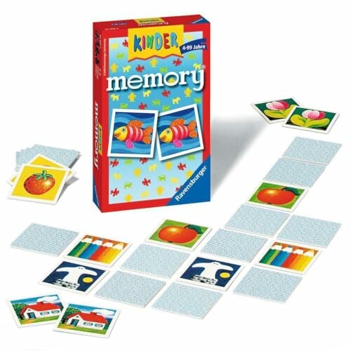 Kinder memory-spel met kaarten en doos