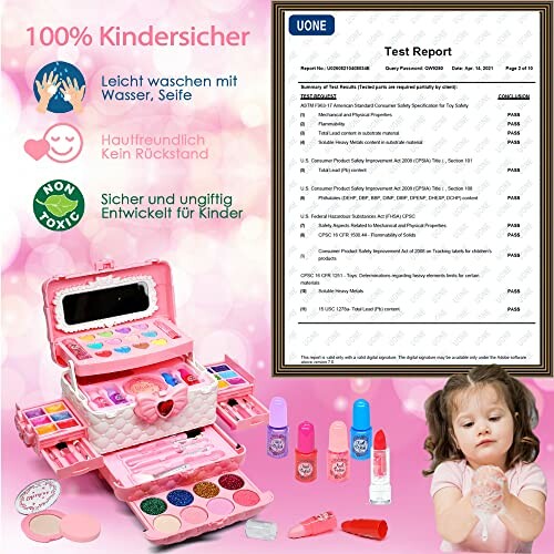 Kindvriendelijke make-up set met testcertificaat