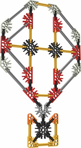 Opgebouwde luchtballon van K'NEX-stukken.