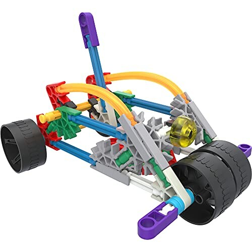 K'NEX bouwpakket met autowielen en kleurrijke staven