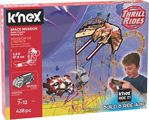 K'NEX ruimte-achtbaan bouwset met kind en app