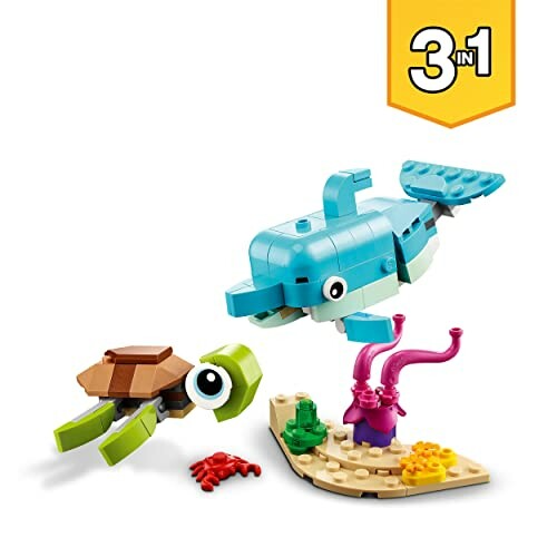 LEGO set met dolfijn en schildpad