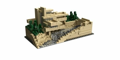 Lego constructie van een modern gebouw