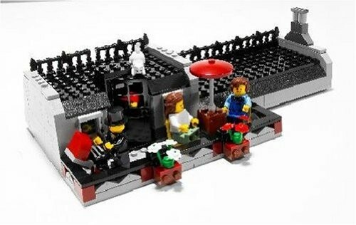 Lego-personages in een cafésetting