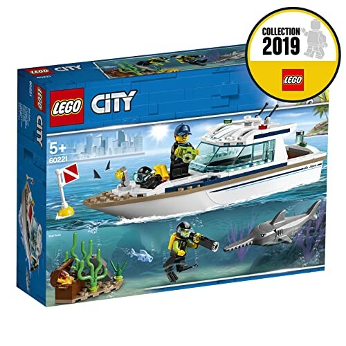 LEGO City duikjacht bouwset met figuren en haai