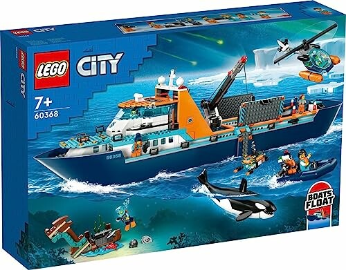 Lego City 2-delige set: 60368 Arctisch Onderzoeksschip en 60376 Sneeuwscooter