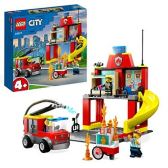 LEGO speelset met brandweerkazerne en brandweerwagen