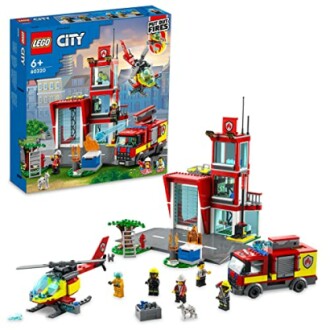 LEGO City brandweerkazerne set met helikopter en brandweerwagen