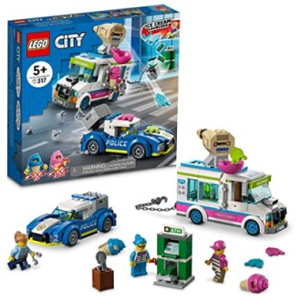 LEGO City ijscowagen politiejacht set met voertuigen en minifiguren