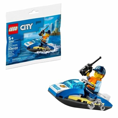 LEGO City politiewaterscooter met minifiguur en verpakking