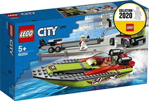 LEGO City speedboot bouwset met vrachtwagen en trailer