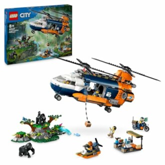 LEGO City Jungleonderzoekers: Helikopter bij de Basis