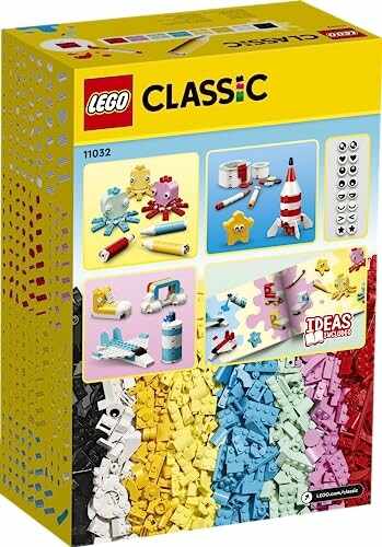 Doos met LEGO Classic bouwstenen en ideeënboekje