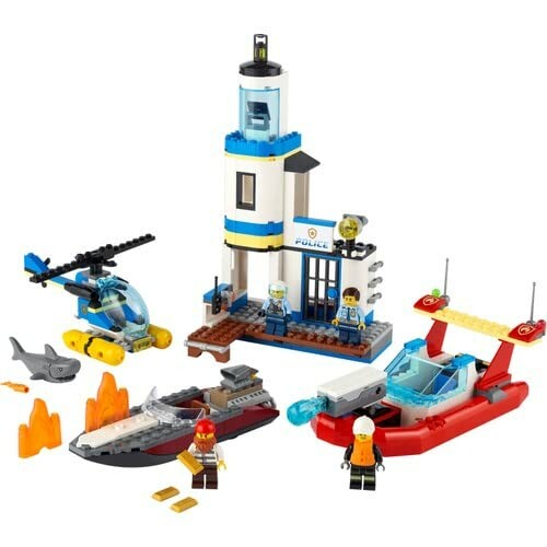 LEGO kustwacht set met vuurtoren en boten