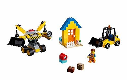 Lego bouwset met graafmachine, huis en poppetje