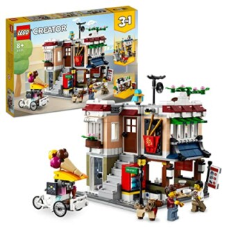 Lego Creator set van een noedelwinkel en ijscowagen