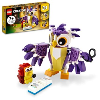 LEGO uil en egel bouwset met doos