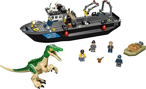 LEGO-set met boot en dinosaurusfiguren