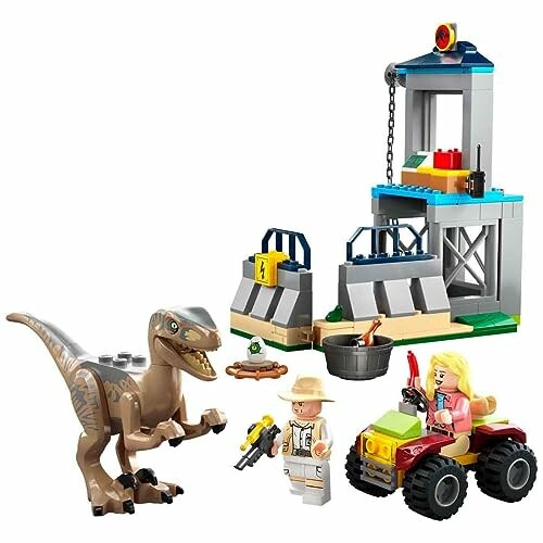 Lego set met dinosaurus en figuren