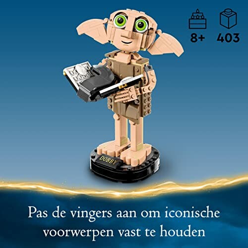 LEGO-figuur van Dobby met boek