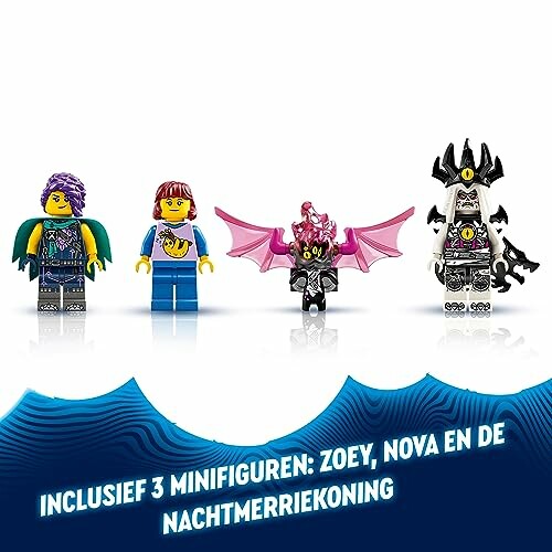 LEGO minifiguren met Zoey, Nova en de Nachtmerriekoning.