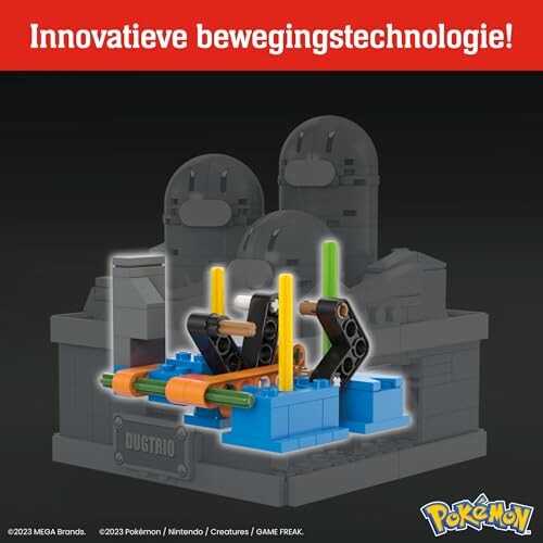 Lego set van Dugtrio met innovatieve bewegingsfunctie