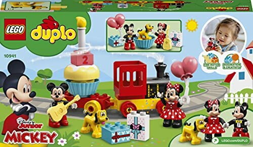 LEGO Duplo Mickey Mouse treinset met Minnie Mouse en een verjaardagstaart