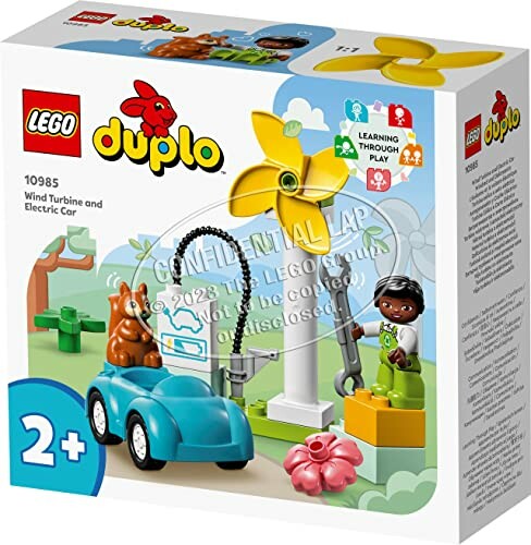 LEGO Duplo doos met windturbine en elektrische auto speelgoed