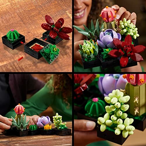 Lego bloemenarrangement in verschillende ontwerpen