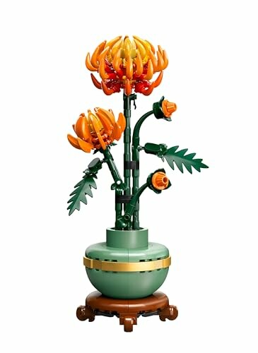 LEGO bloemenboeket met oranje en groene kleuren