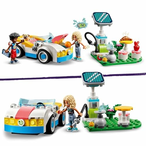 LEGO-set met elektrische auto en oplaadstation