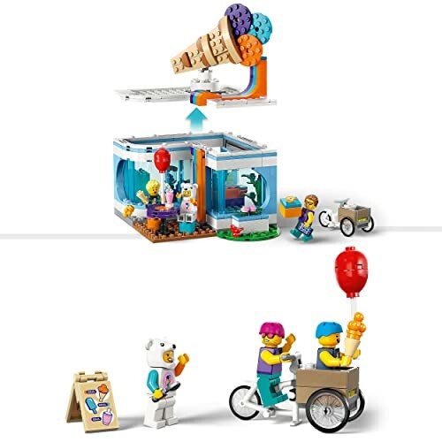 Lego ijssalon speelset met figuren en accessoires