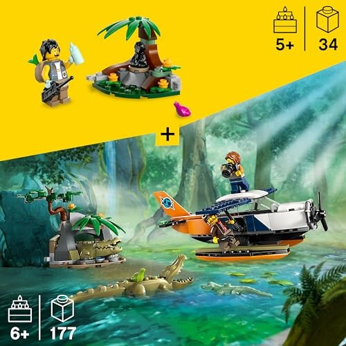 LEGO jungle avontuur set met boot en krokodil