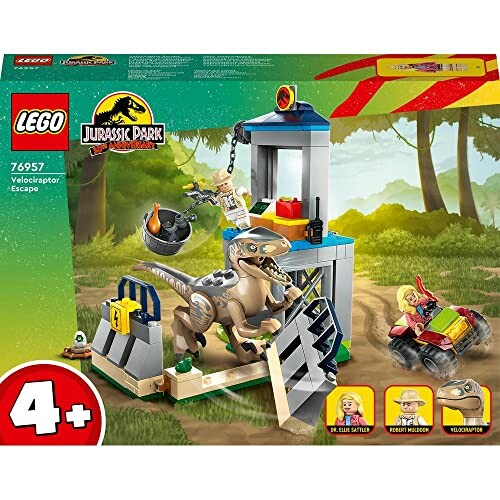 LEGO Jurassic Park Velociraptor ontsnappingsset met speelgoedfiguren