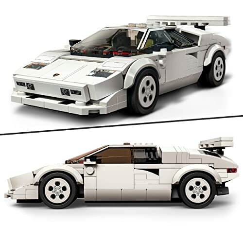 Witte Lego Lamborghini Countach modelauto