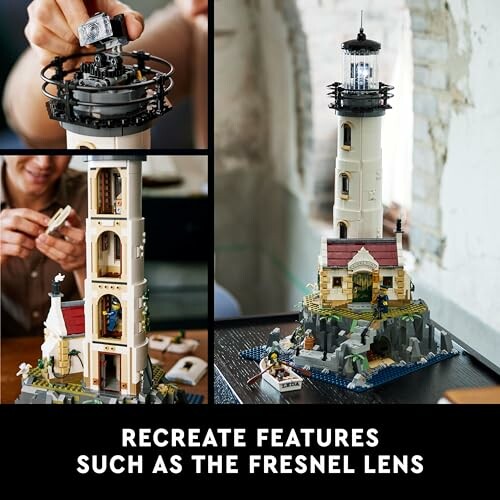 Lego vuurtoren set met Fresnel-lens