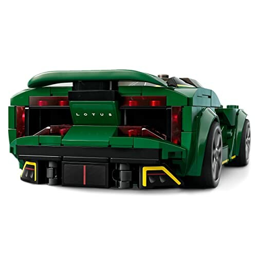 Groene Lego auto model achterkant