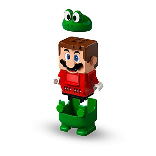 LEGO Mario-figuur met groene onderdelen en ogen