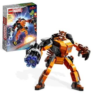 LEGO Marvel Rocket Mech-pakket met figuur.