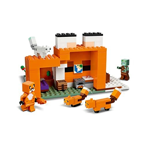 Lego Minecraft vos lodge met figuren en dieren