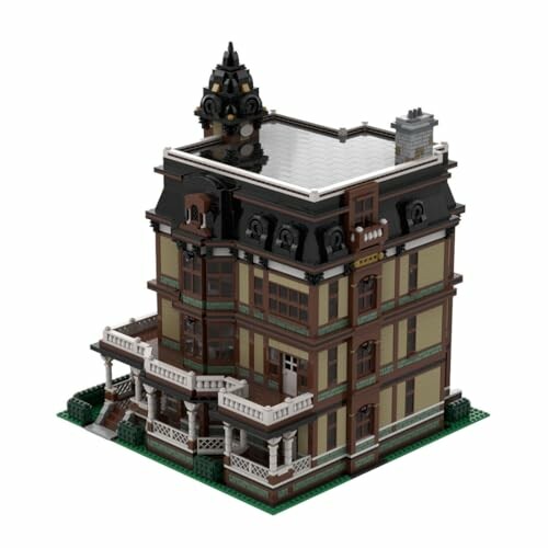 Lego spookhuis model met veranda en toren